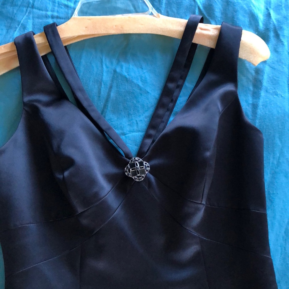 Laundry dress black satin size 0 EUC